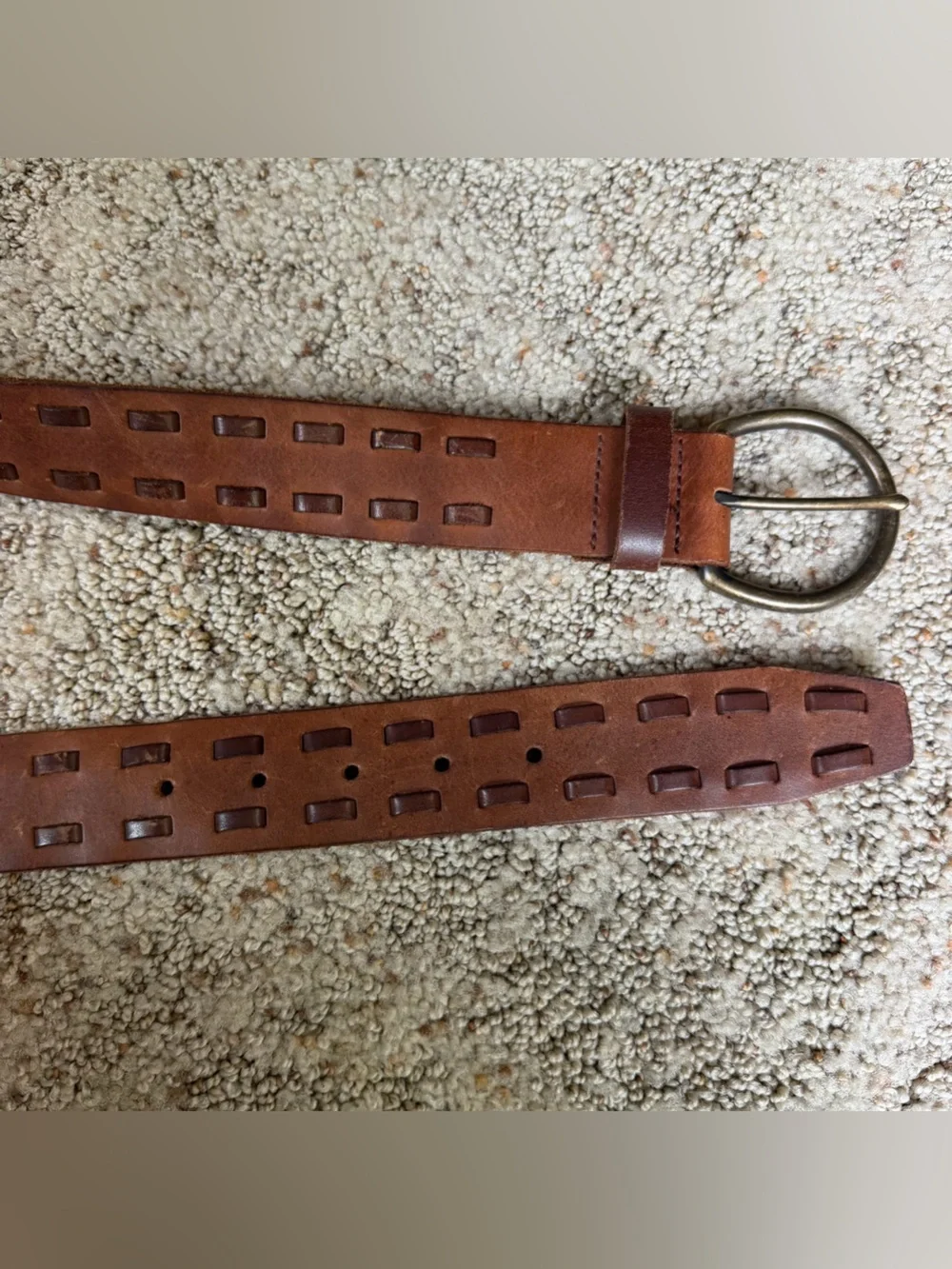 Banana Republic Brown Laced Leather Belt Size Small